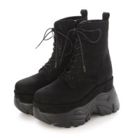 Mafmof/マフモフ Mafmof Mafmof(マフモフ)10cm厚底ボリュームソールレースアップショートブーツ/507548848