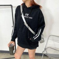 non-hedge/ノンヘッジ non－hedge ロゴ刺繍スリーブラインパーカー/507549137