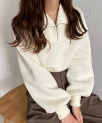 callautia/カラウティア callautia callautia ハーフジップショート丈スウェット/507549198