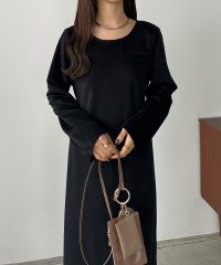 カラウティア callautia callautia バックリボンIラインベロアワンピース