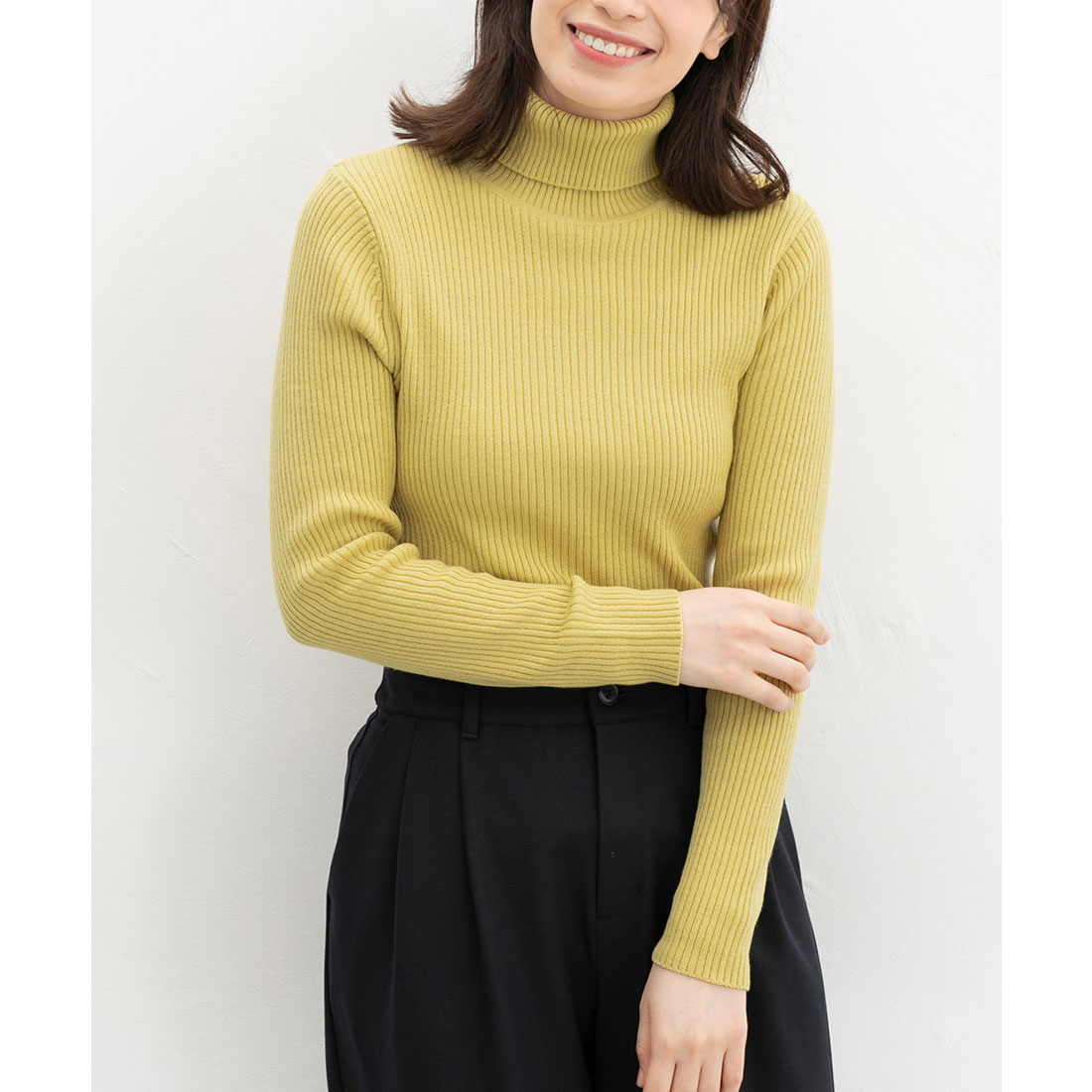 セール】ハニーズ Honeys あったかリブ編タートル トップス セール】ハニーズ Honeys あったかリブ編タートル トップス