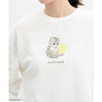 Honeys/ハニーズ Honeys mofusand／スウェット トップス スウェット 長袖 mofusand 裏毛 綿混 プリント クルーネック レディース/507551528