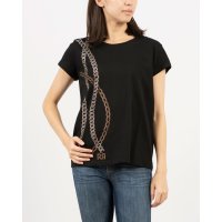RINASCIMENTO/リナシメント RINASCIMENTO ビジューチェーン柄Tシャツ/507551739