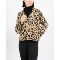 GAUDI/ガウディ GAUDI レオパードジャガードニットCoat/507551746