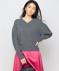 KUMIKYOKU（LARGE SIZE）/【8色展開・手洗い可】ウールカシミヤミックス Vネックニット/507552108