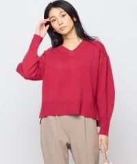 KUMIKYOKU（LARGE SIZE）/【8色展開・手洗い可】ウールカシミヤミックス Vネックニット/507552108