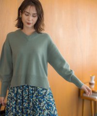 KUMIKYOKU（LARGE SIZE）/【8色展開・手洗い可】ウールカシミヤミックス Vネックニット/507552108
