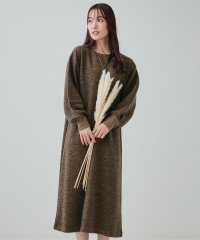 SHOO・LA・RUE　DRESKIP/シューラルー／ドレスキップ SHOO・LA・RUE/DRESKIP ツイード起毛ランタンスリーブワンピース/507552155