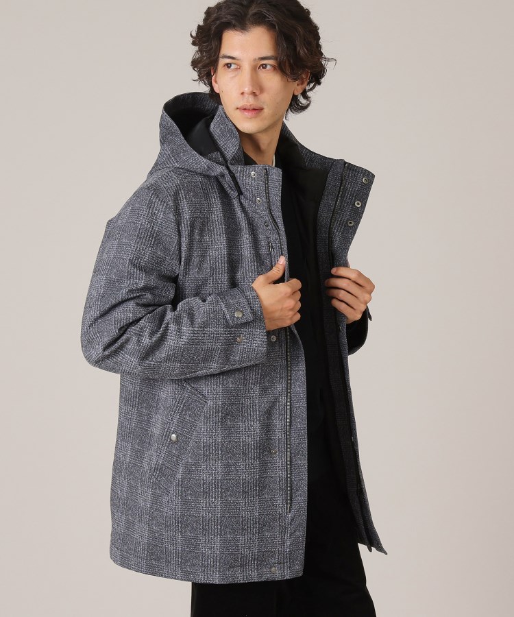 セール 30%OFF】【3WAY】ジャカード グレンチェック ダウン