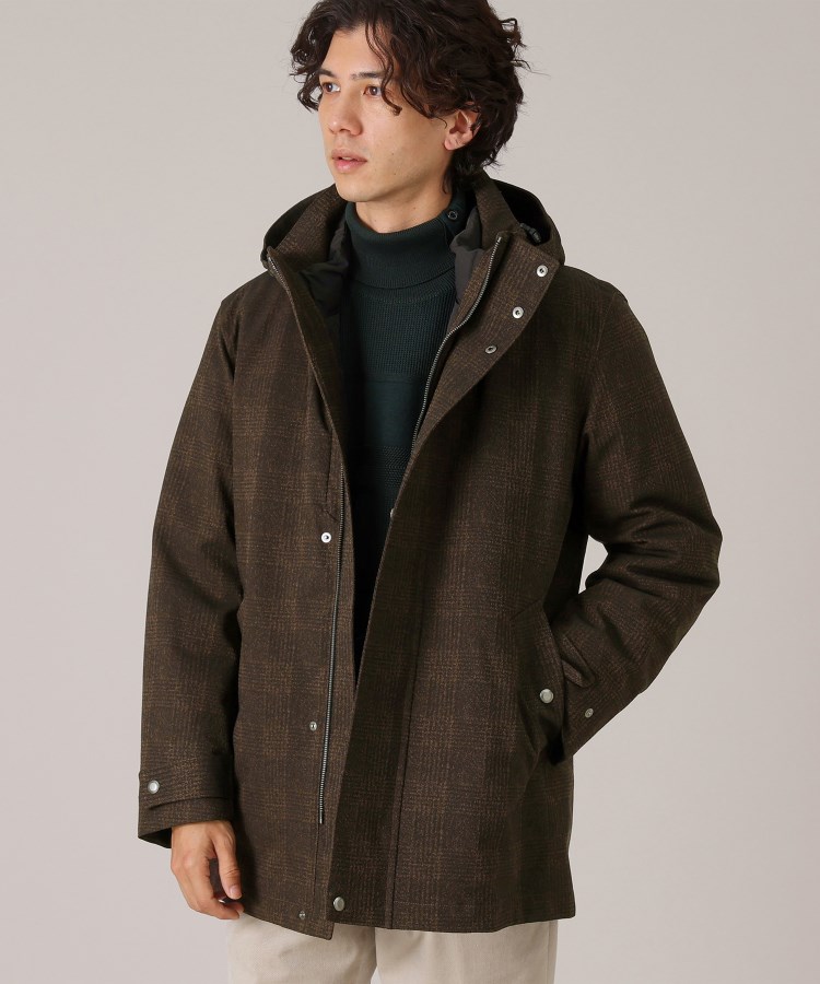 セール 30%OFF】【3WAY】ジャカード グレンチェック ダウン セール 30%OFF】【3WAY】ジャカード グレンチェック ダウン