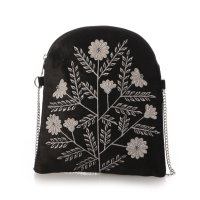 KANKAN/カンカン KANKAN 別珍ザリ刺繍ポシェット（花）/507553808