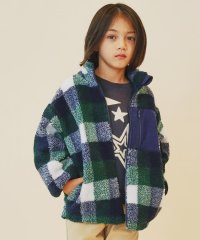 THE SHOP TK（KID）/【100－150】チェック＆ハート柄ボアブルゾン/洗濯機OK/507554059