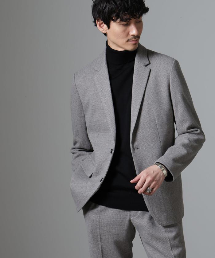 ジャケットセットアップ（ナノユニバース） ストレッチサージチェックダブルジャケット(セットアップ可