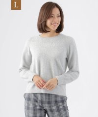 TRANS WORK(L)/【L】【ウォッシャブル】ラメモールプルオーバーニット/506976166
