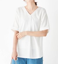 Viola e Viola/ヴィオラ エ ヴィオラ Viola e Viola 【4つの機能付】すっきりVネックTシャツブラウス/507009241