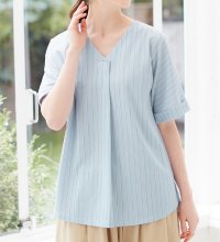 Viola e Viola/ヴィオラ エ ヴィオラ Viola e Viola 【4つの機能付】すっきりVネックTシャツブラウス/507009241
