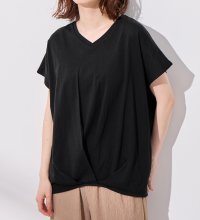Viola e Viola/ヴィオラ エ ヴィオラ Viola e Viola 綿100％ゆったり裾タックTシャツ/507019215