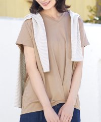 Viola e Viola/ヴィオラ エ ヴィオラ Viola e Viola 綿100％ゆったり裾タックTシャツ/507019215