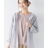 Viola e Viola/ヴィオラ エ ヴィオラ Viola e Viola 綿100％ゆったり裾タックTシャツ/507019215