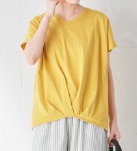 Viola e Viola/ヴィオラ エ ヴィオラ Viola e Viola 綿100％ゆったり裾タックTシャツ/507019215