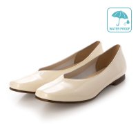 IKplus/アイケープラス IKplus 【日本製】【天然皮革】美脚美姿勢ブイカットセンターシームフラットシューズ □■天然皮革 ブラック シュリンク/ブラックソール■□/507049653