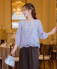 Retica/レティカ Retica レース切替トップス×ワイドパンツセットアップパーティードレス スーツ 大きいサイズ/507151889