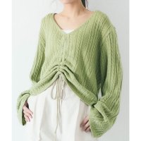 KiraKiraShop/キラキラショップ KiraKiraShop センタードロストデザイン透かしケーブルニット ［jkd0003］/507159589