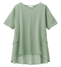 Alotta/【接触冷感】バックシフォン切替チュニック/507159991