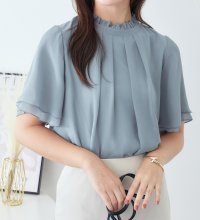 Viola e Viola/フリル衿シフォンタックブラウス/507160011