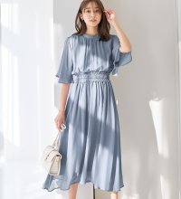 Alotta/【接触冷感】インナー付シャーリングシフォンワンピース/507160456