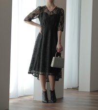 epic day/エピック デイ epic day パーティードレス 結婚式 ワンピース フォーマルドレス フォーマルワンピース ラメレースドレス レース お呼ばれドレス 披露宴/507160876