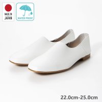 IKplus/アイケープラス IKplus 【日本製】【天然皮革】本革プレーンバブーシュ 美脚パンプス K150■ブラックシュリンク■ フラットシューズ スリッポン/507164112