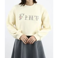 F.i.n.t/フィント F i.n.t ローズクロスステッチロゴプリントスウェットプルオーバー【洗える】/507167825