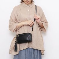 COOCO/クーコ COOCO シュリンクレザー横型ミニショルダーバッグ/507184466