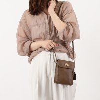 COOCO/クーコ COOCO シュリンクレザーヒネリ金具縦型ポシェット/507184564