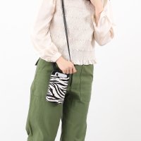 COOCO/クーコ COOCO ホースヘア×シュリンクレザースマホポシェット/507184572