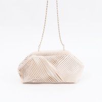 COOCO/クーコ COOCO サテンナナメプリーツパーティーバッグ/507184586