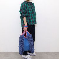 SMIR NASLI/サミールナスリ SMIR NASLI 配色フリルトートバッグ／A4対応/507184596