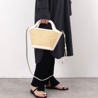 COOCO/クーコ COOCO バンブーシートxフェイクレザークリテ2WAYトートバッグ/507184611