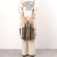 COOCO/クーコ COOCO NEWロゴテープxシワナイロンダブルハンドルトートバッグ/507184616