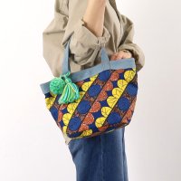 COOCO/クーコ COOCO アフリカン柄xデニムトートバッグ/507184624