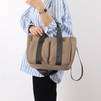 COOCO/クーコ COOCO ダイバー風素材2WAYテープハンドル多ポケットトートバッグ/507184628