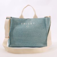 COOCO/クーコ COOCO SMILEY PPシートスクエア2WAY刺繍トートバッグ/507184638