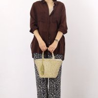 COOCO/クーコ COOCO タッセル付メタリックフィルムカゴバッグ/507184650