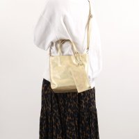 COOCO/クーコ COOCO メタリックフェイクレザー2WAYトートバッグ小サイズ/507184686