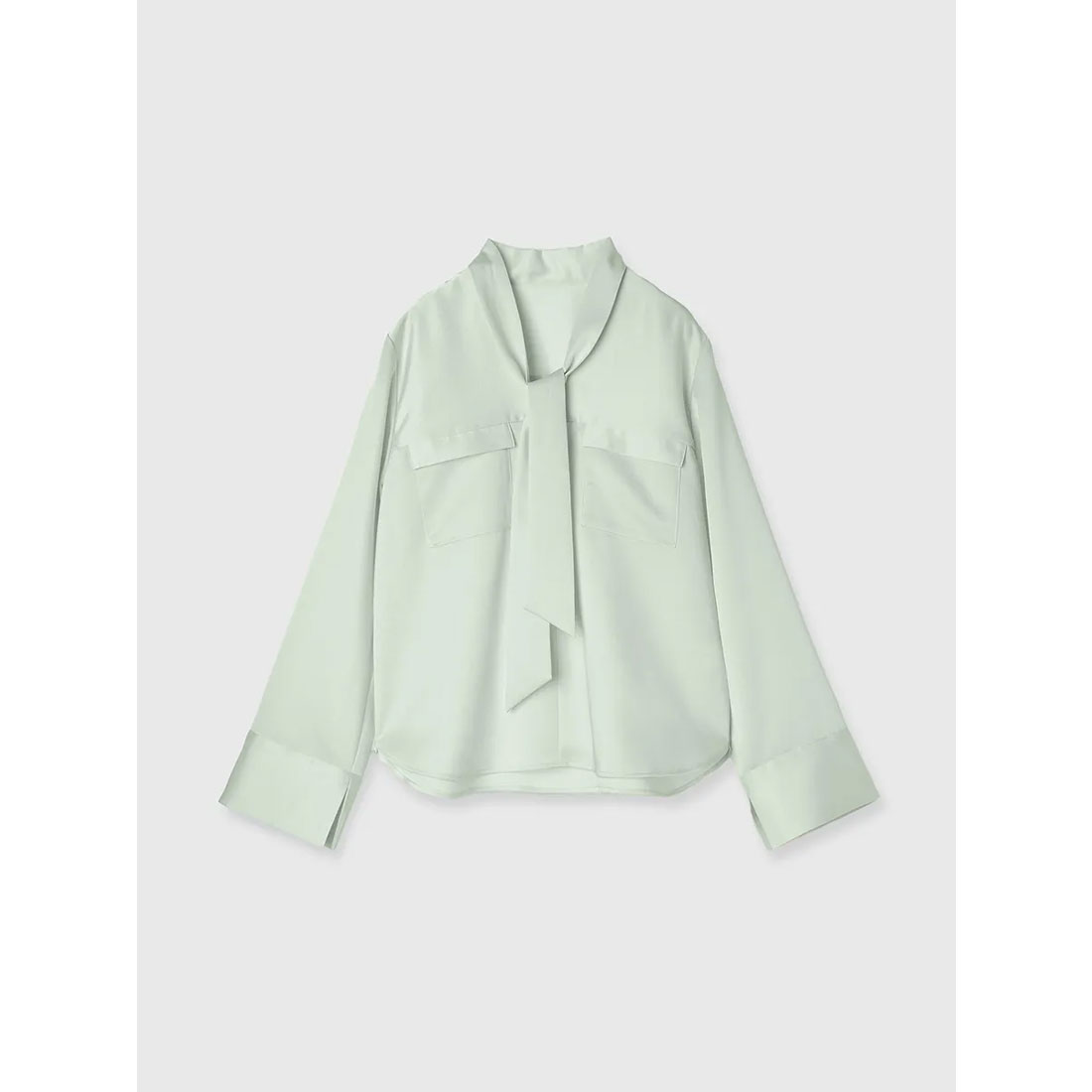 セール 20%OFF】アニュアンス anuans サテンボウタイブラウス