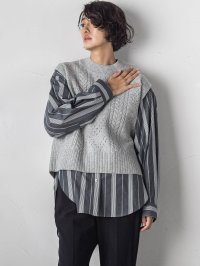 la.f…(Lsize)/ラ エフ エルサイズ la.f…(Lsize) 【大きいサイズ】HAMILTONニットベスト≪手洗い可能≫/507193638