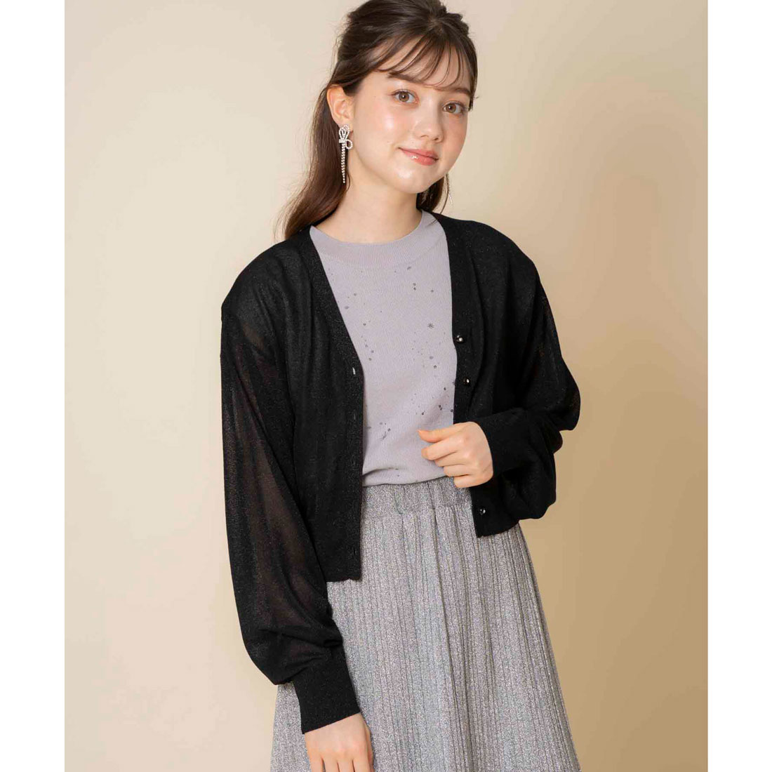 セール 70%OFF】ノエラ Noela キラキララメVカーデ(507198518
