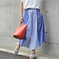 Kunny./クニー Kunny. ミックスストライプ イレギュラーヘムスカート/507204439
