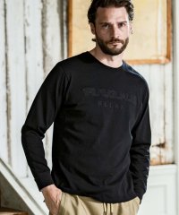 1PIU1UGUALE3 RELAX/ウノ ピゥ ウノ ウグァーレ トレ リラックス 1PIU1UGUALE3 RELAX カットオフロゴロングTシャツ/507509456